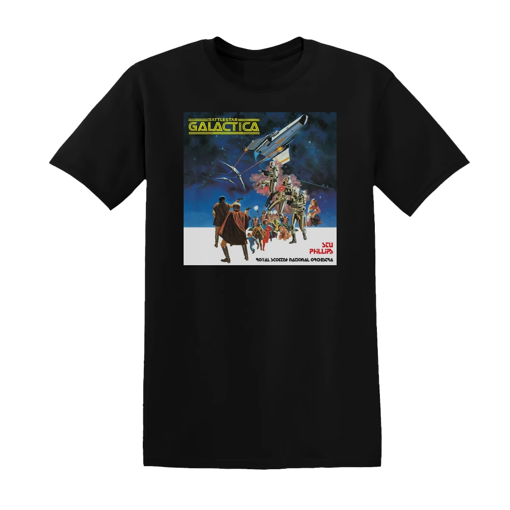 Stu Phillips - Battlestar Galactica Album Cover T-Shirt