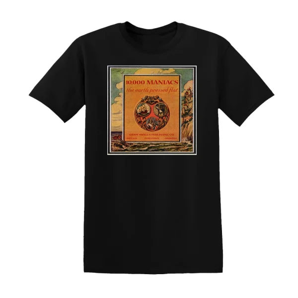 10000 Maniacs - The Earth Pressed Flat Album Cover T-Shirt