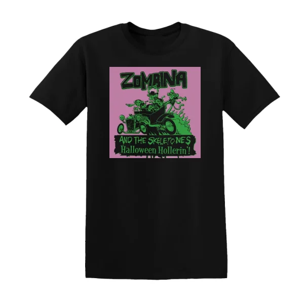 Zombina and The Skeletones - Halloween Hollerin Album Cover T-Shirt